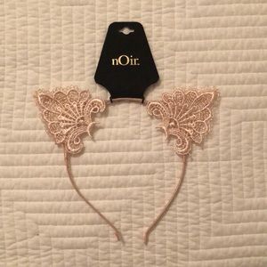 NWT Blush Pink Lace Cat Ears 🐈